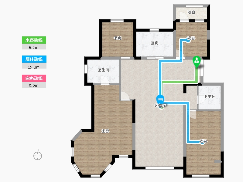 青海省-西宁市-中房蓝岸-133.29-户型库-动静线