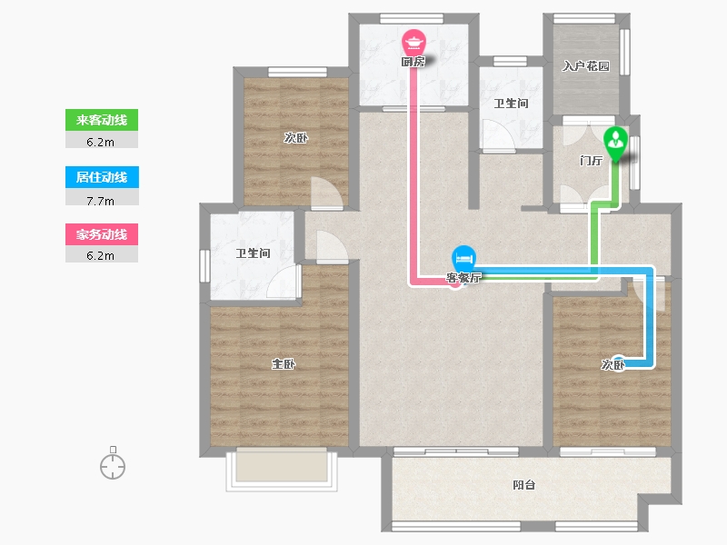 山东省-日照市-君悦府-105.40-户型库-动静线