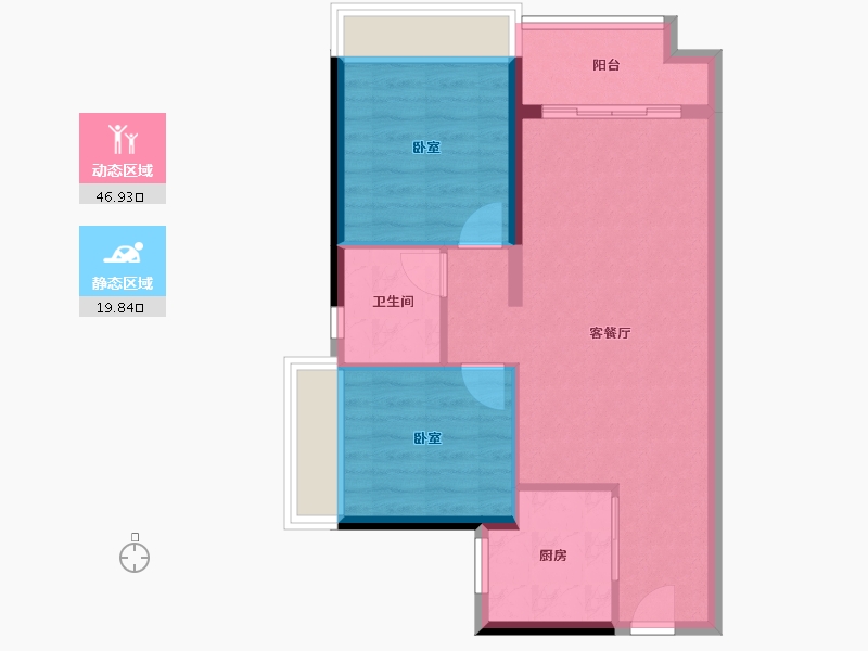 广东省-佛山市-美的鹭湖森林度假区-60.07-户型库-动静分区