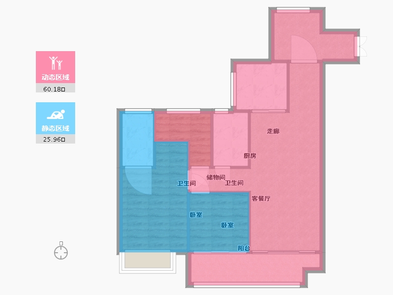 浙江省-嘉兴市-碧桂园中央公园-78.00-户型库-动静分区