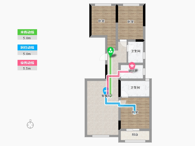 浙江省-衢州市-中梁外滩壹号院-80.73-户型库-动静线