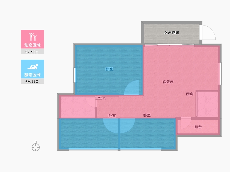 广东省-汕头市-君庭明珠雅苑-96.51-户型库-动静分区