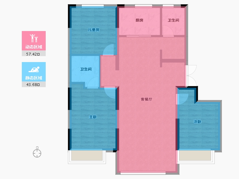 吉林省-长春市-保利和光尘樾-91.18-户型库-动静分区