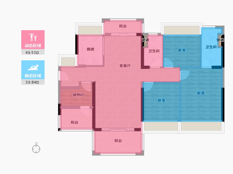 广东省-河源市-龙光玖誉湖-98.03-户型库-动静分区