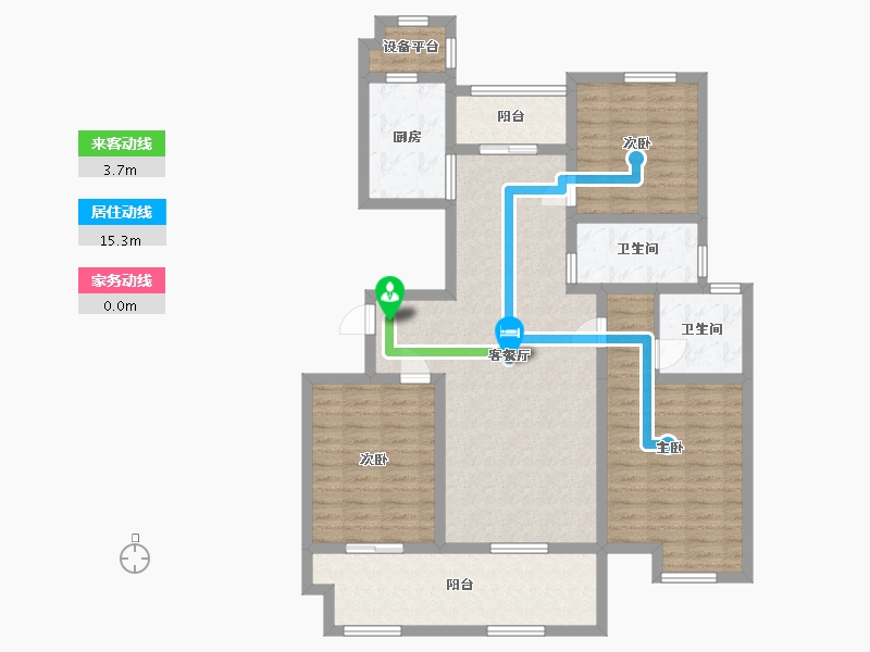 江苏省-南通市-润泽嘉园-111.00-户型库-动静线