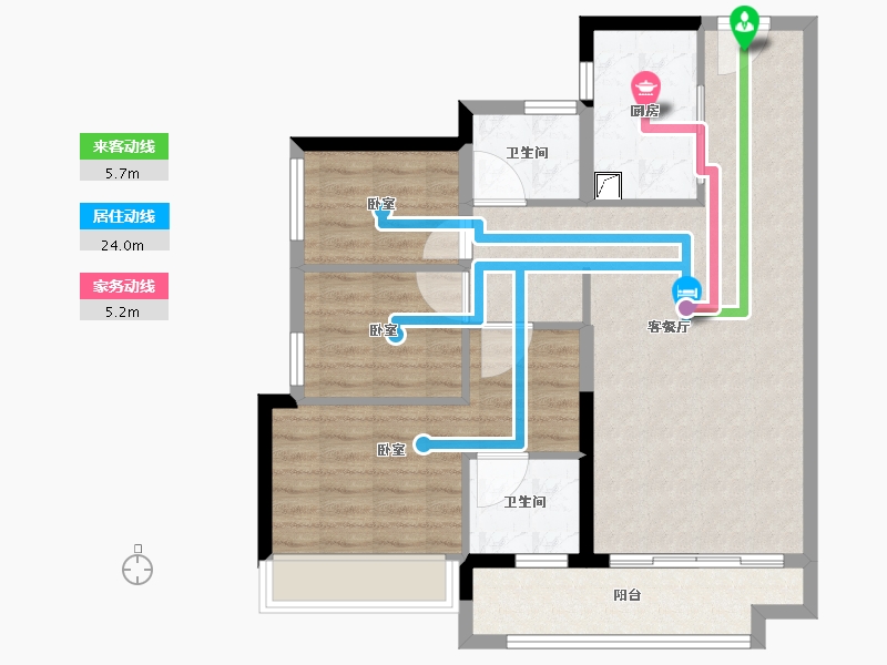 广东省-江门市-新会保利西海岸-81.00-户型库-动静线