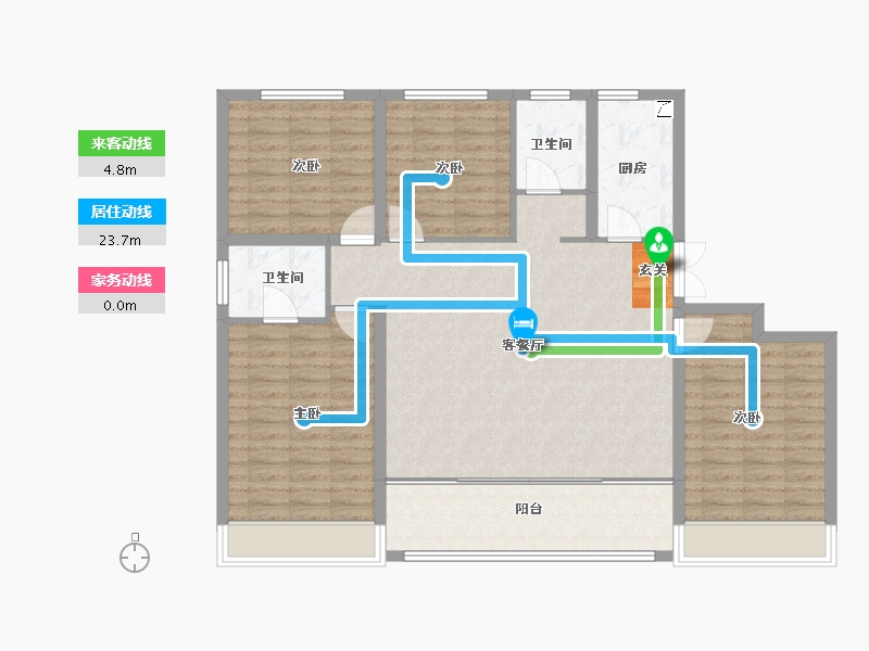 山东省-泰安市-开元盛世望岳园-116.00-户型库-动静线