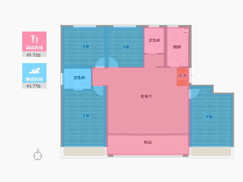 山东省-泰安市-开元盛世望岳园-116.00-户型库-动静分区