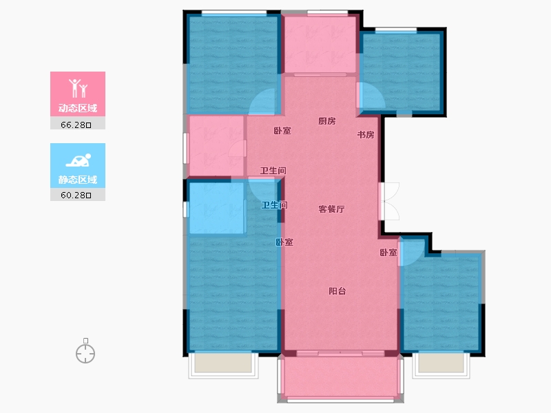 河南省-商丘市-国奥·玫瑰园-114.52-户型库-动静分区