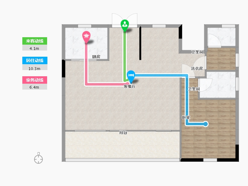 江苏省-苏州市-中梁独墅御湖-132.00-户型库-动静线