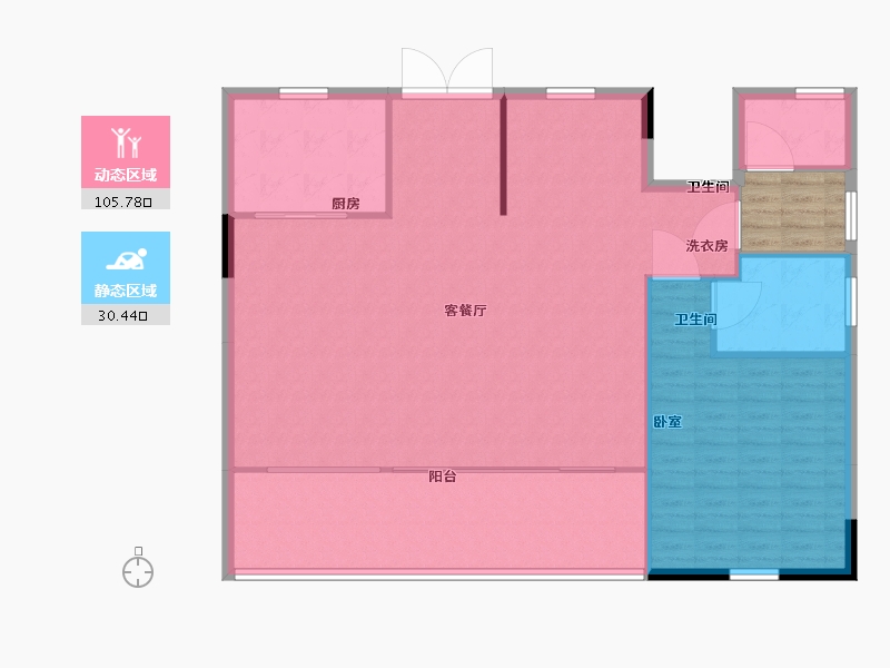 江苏省-苏州市-中梁独墅御湖-132.00-户型库-动静分区