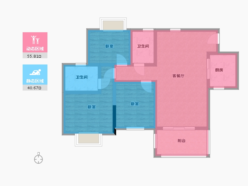 四川省-泸州市-高新悦城-85.23-户型库-动静分区