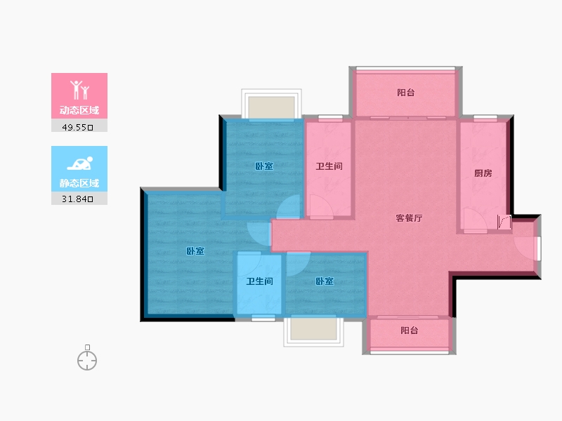 广东省-东莞市-嘉宏锦峯-73.16-户型库-动静分区