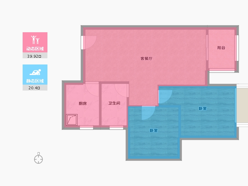 广东省-东莞市-虎门·君悦东方-53.95-户型库-动静分区