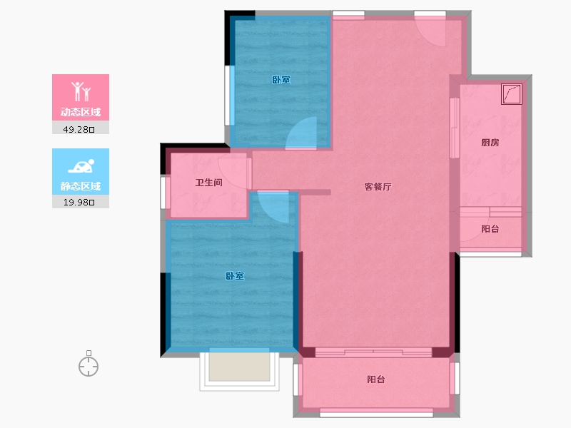 广东省-惠州市-昕景豪庭-61.81-户型库-动静分区