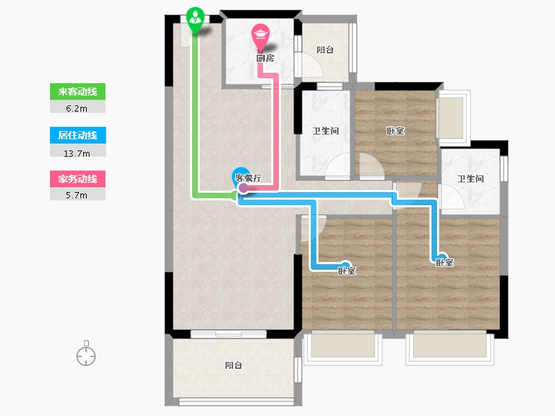 广东省-阳江市-御品缔景湾-87.76-户型库-动静线