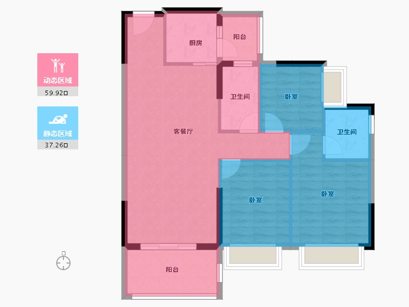 广东省-阳江市-御品缔景湾-87.76-户型库-动静分区