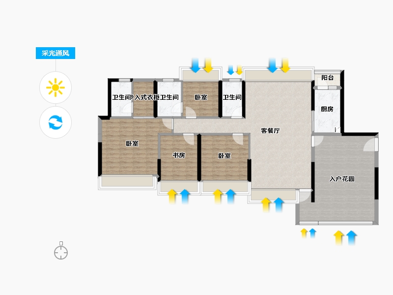 广东省-江门市-凤山水岸Ⅱ誉城-138.79-户型库-采光通风