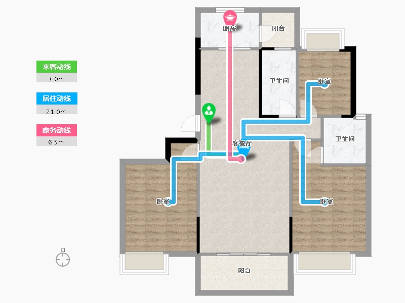 湖南省-衡阳市-雅士林欣城江岳府-96.82-户型库-动静线