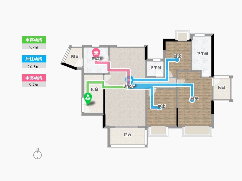 广东省-东莞市-保利领秀山-107.85-户型库-动静线