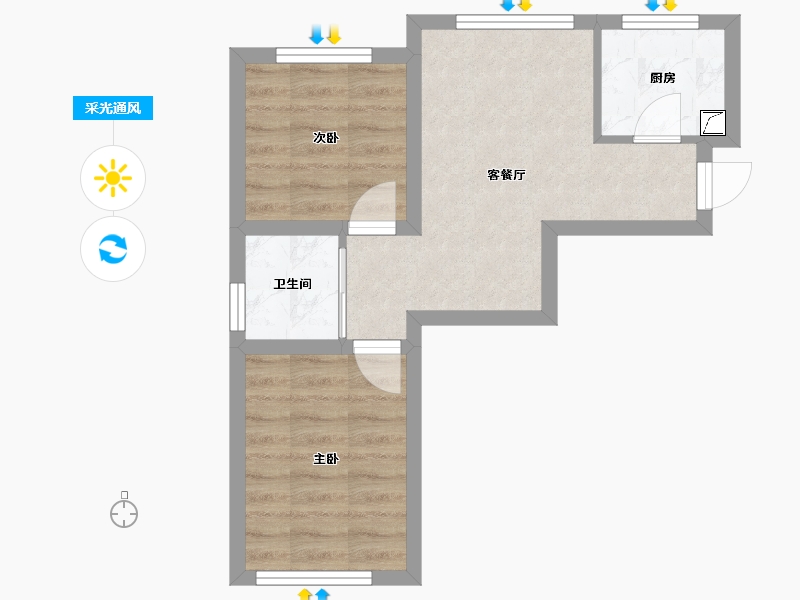 吉林省-长春市-融创洋浦壹號-41.14-户型库-采光通风