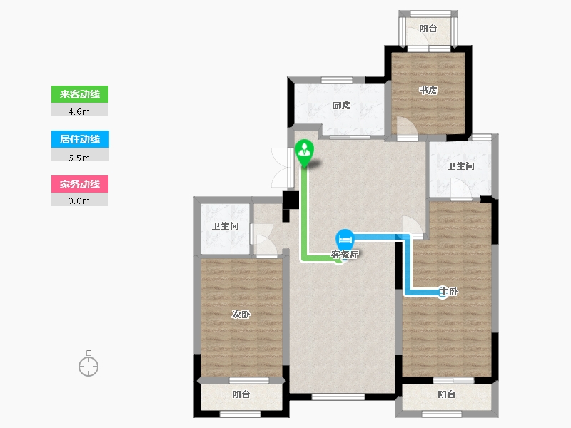 青海省-西宁市-中房蓝岸-111.05-户型库-动静线