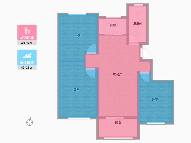 安徽省-黄山市-千景园-84.00-户型库-动静分区