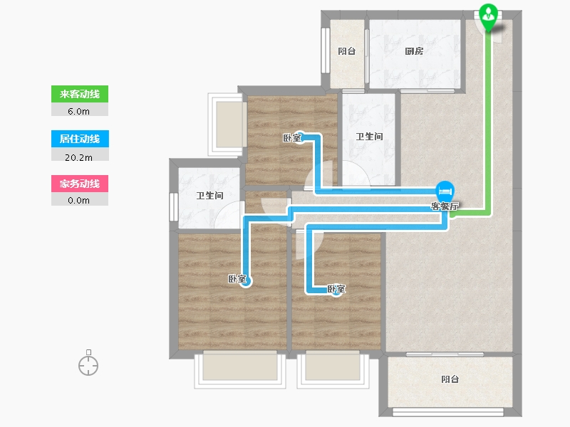 广东省-东莞市-虎门·君悦东方-74.93-户型库-动静线