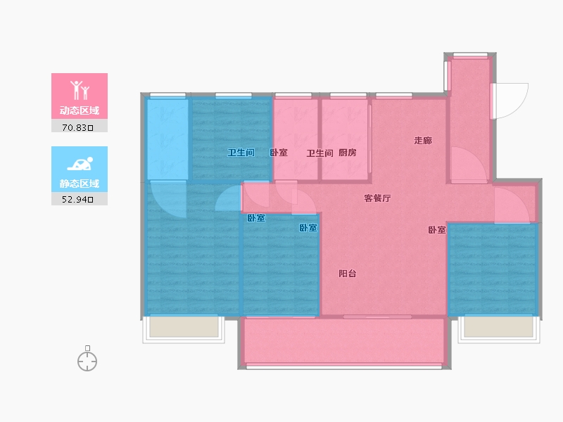 浙江省-嘉兴市-碧桂园中央公园-114.00-户型库-动静分区