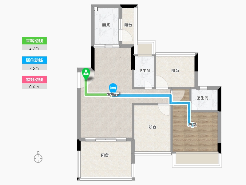 广东省-江门市-新熙花园-69.00-户型库-动静线