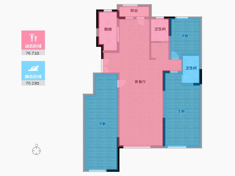 青海省-西宁市-中房蓝岸-132.74-户型库-动静分区