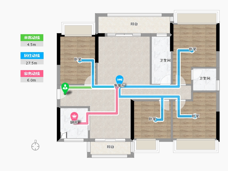 广东省-惠州市-昕景豪庭-101.40-户型库-动静线