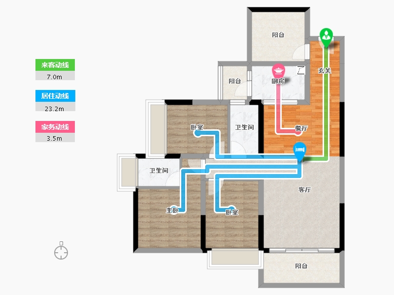 湖南省-衡阳市-合兴顺湖城-96.79-户型库-动静线