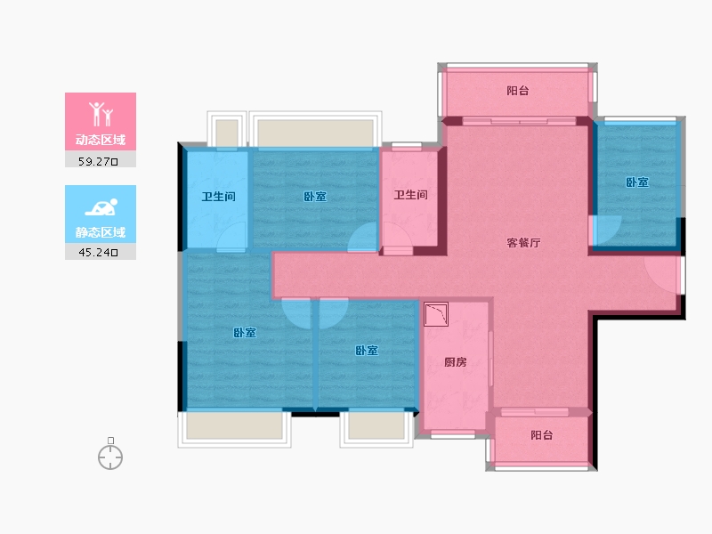 广东省-广州市-保利华侨城云禧-93.22-户型库-动静分区