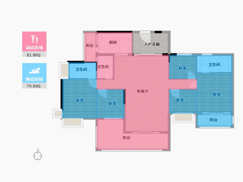 广东省-梅州市-勇兴亲水湾-147.70-户型库-动静分区