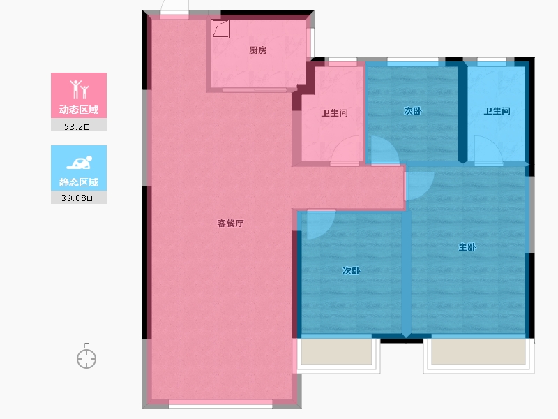 吉林省-长春市-保利云上-82.86-户型库-动静分区