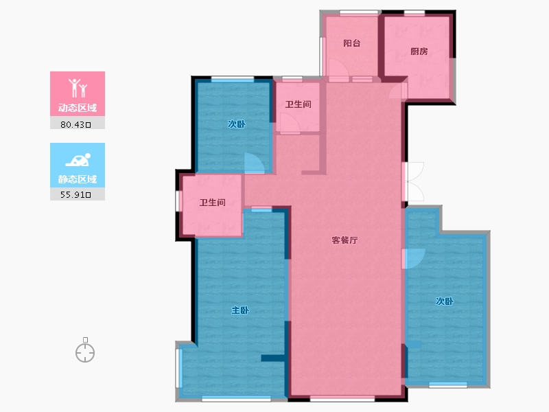 青海省-西宁市-中房蓝岸-122.48-户型库-动静分区