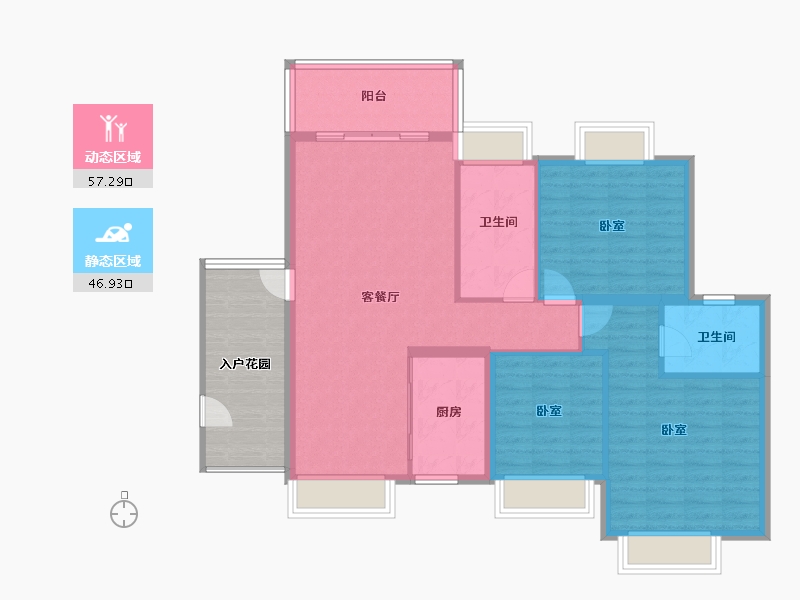 广东省-东莞市-望景台-104.60-户型库-动静分区