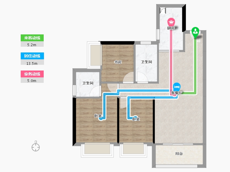 广东省-东莞市-虎门·君悦东方-71.06-户型库-动静线