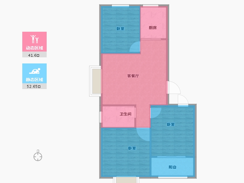 山东省-聊城市-兴城·海德庄园-87.00-户型库-动静分区