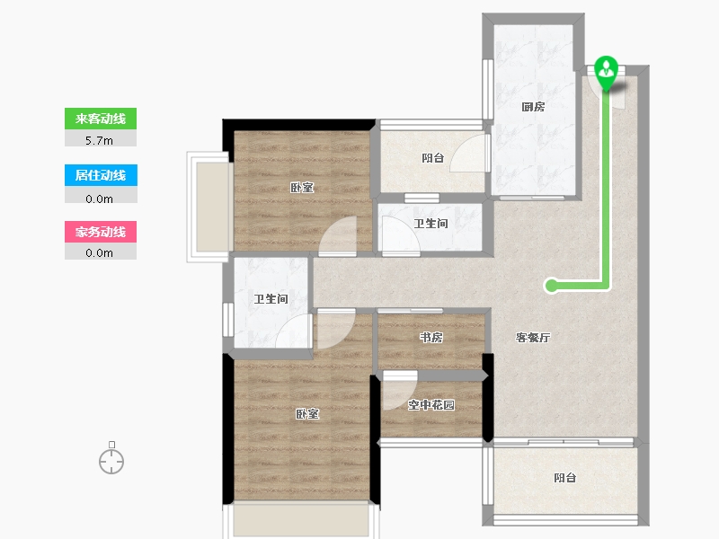 广东省-江门市-越秀天悦星院-79.15-户型库-动静线