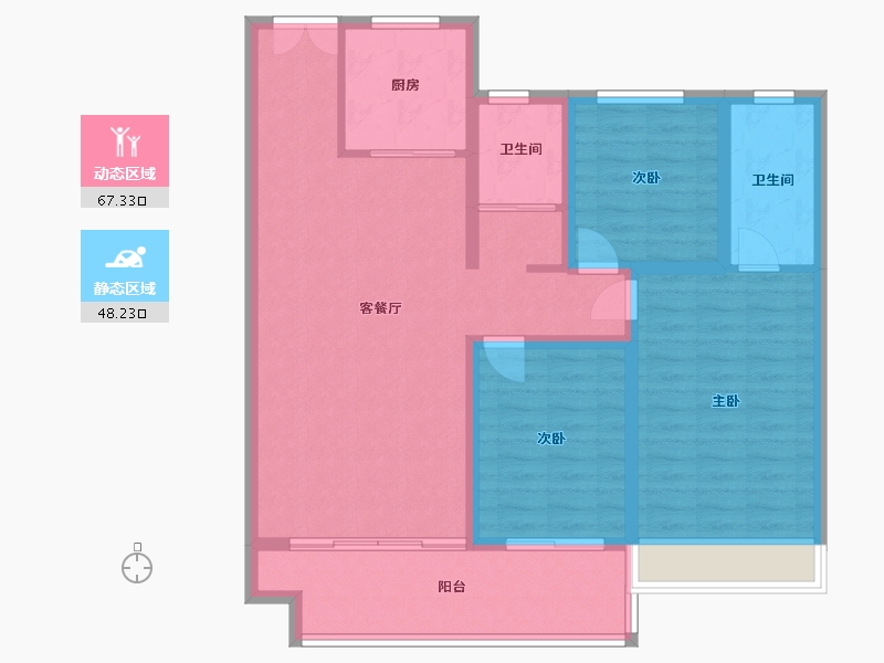 河南省-安阳市-汇富星港湾-104.08-户型库-动静分区