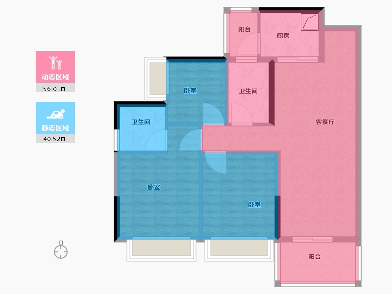 广东省-河源市-河源市商业中心|坚基·美丽城-86.01-户型库-动静分区