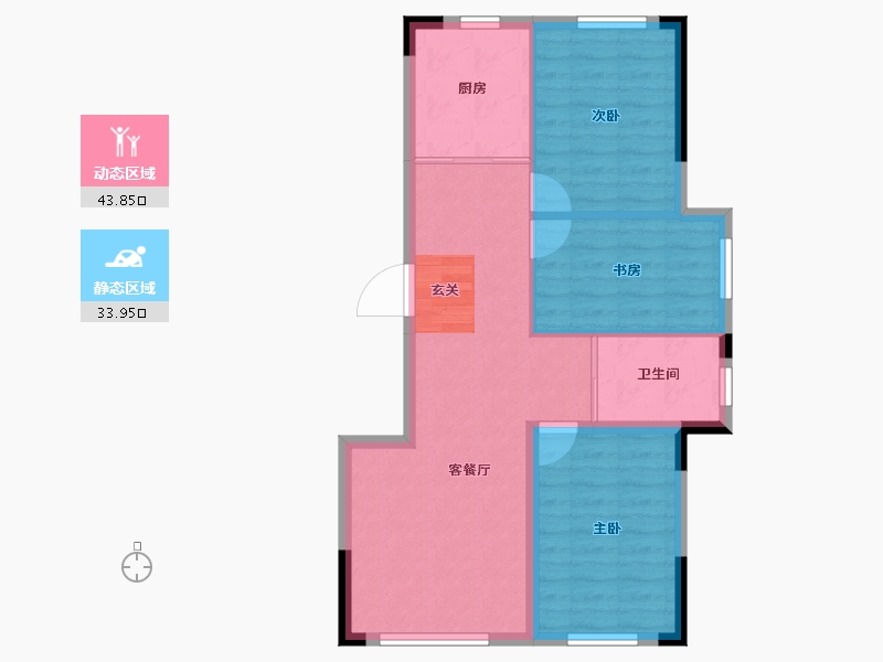 吉林省-长春市-新星宇和煦-70.45-户型库-动静分区