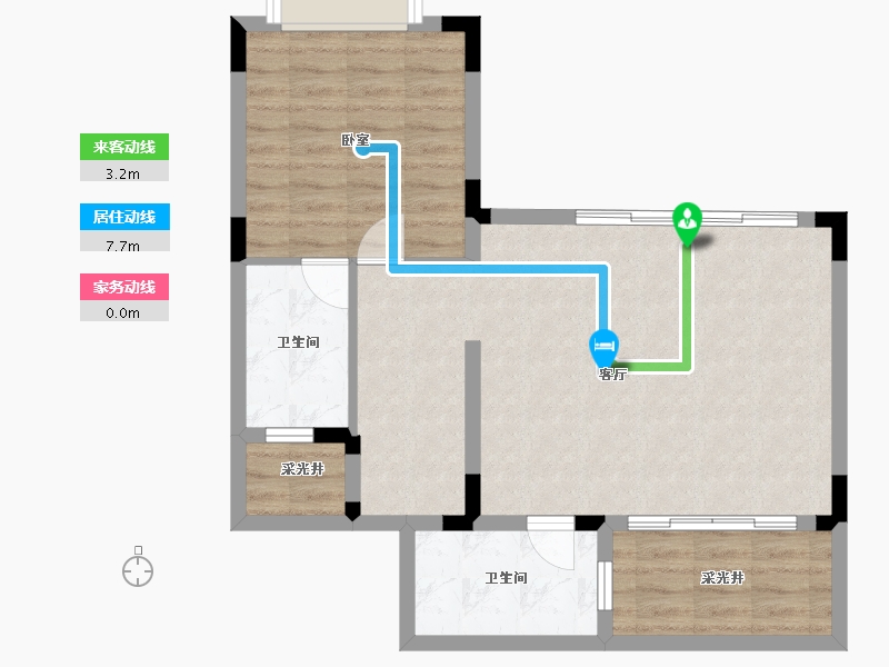 广东省-佛山市-美的鹭湖森林度假区-70.40-户型库-动静线