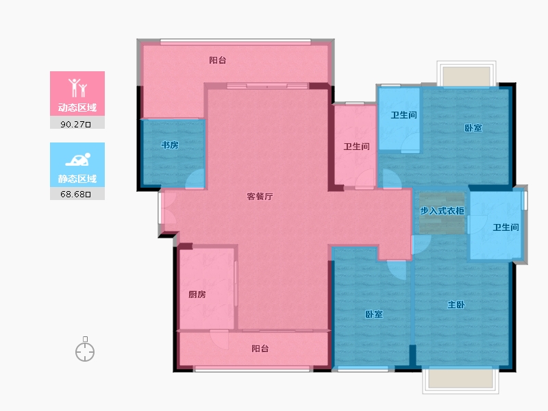 广东省-佛山市-中国铁建国际公馆-146.00-户型库-动静分区