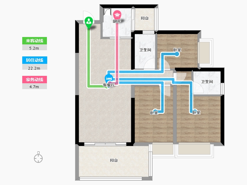 广东省-惠州市-聚福揽福豪庭-84.56-户型库-动静线