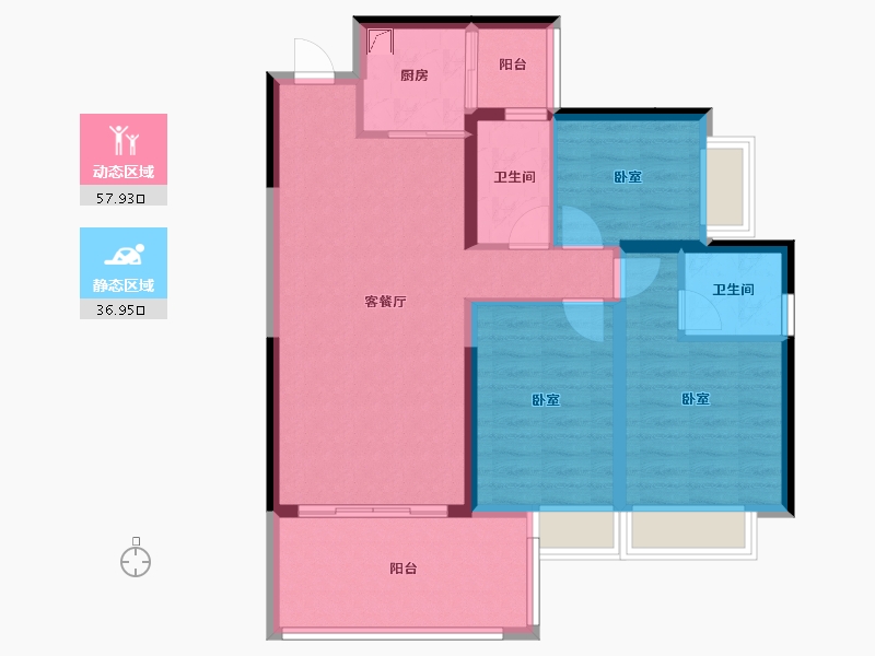 广东省-惠州市-聚福揽福豪庭-84.56-户型库-动静分区