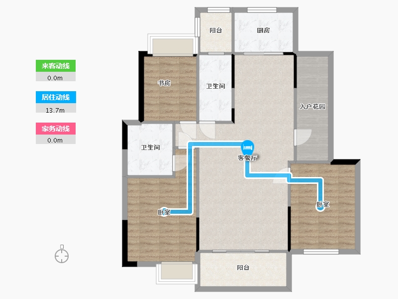 湖南省-衡阳市-雅士林欣城江岳府-106.80-户型库-动静线