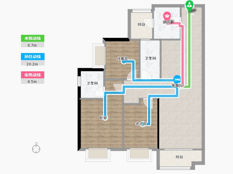 广东省-东莞市-保利格外松湖-93.58-户型库-动静线